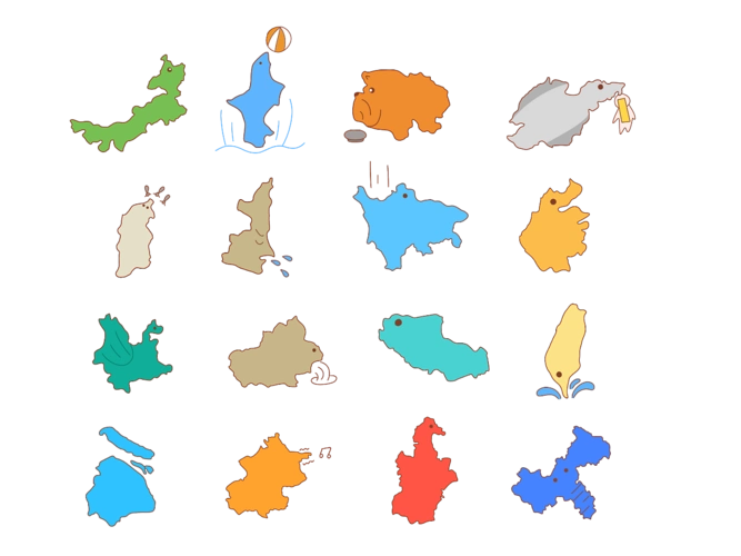 中国各省轮廓图(一)