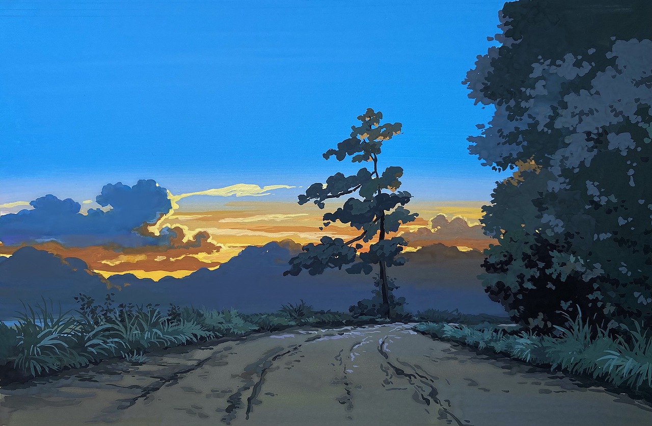 宫崎骏动漫场景手绘