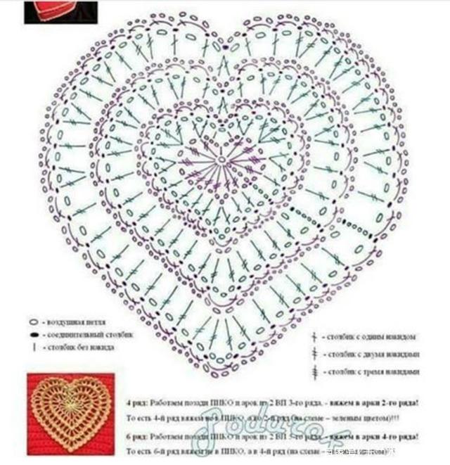 这些用途超多的钩针心形图案,快来看看有你喜欢的吗?附图解教程