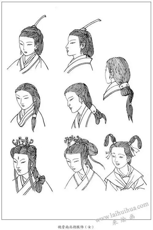 魏晋南北朝白描服饰图