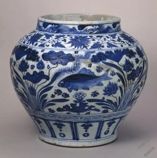 元青花鱼莲纹罐档案