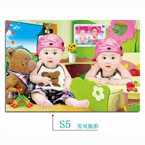 宝宝海报照片可爱漂亮孕妇胎教大图片墙贴画报婴儿萌娃娃图片s1龙凤