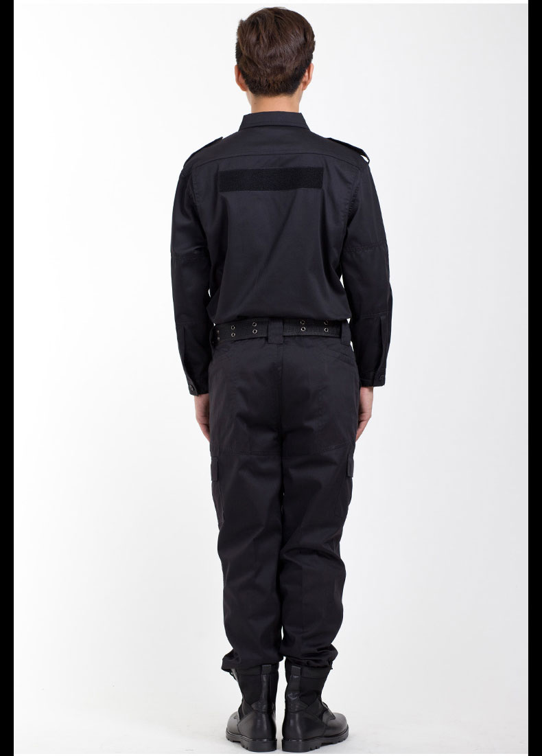 卓伦尚品户外冬季执勤服 黑色作训服套装作战服保安作训服长袖军迷