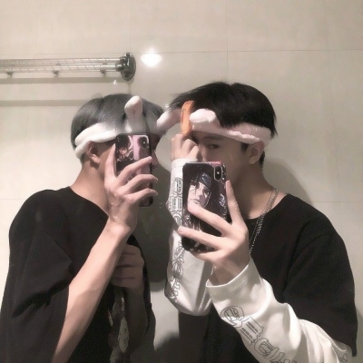 真人男生双人基友头像