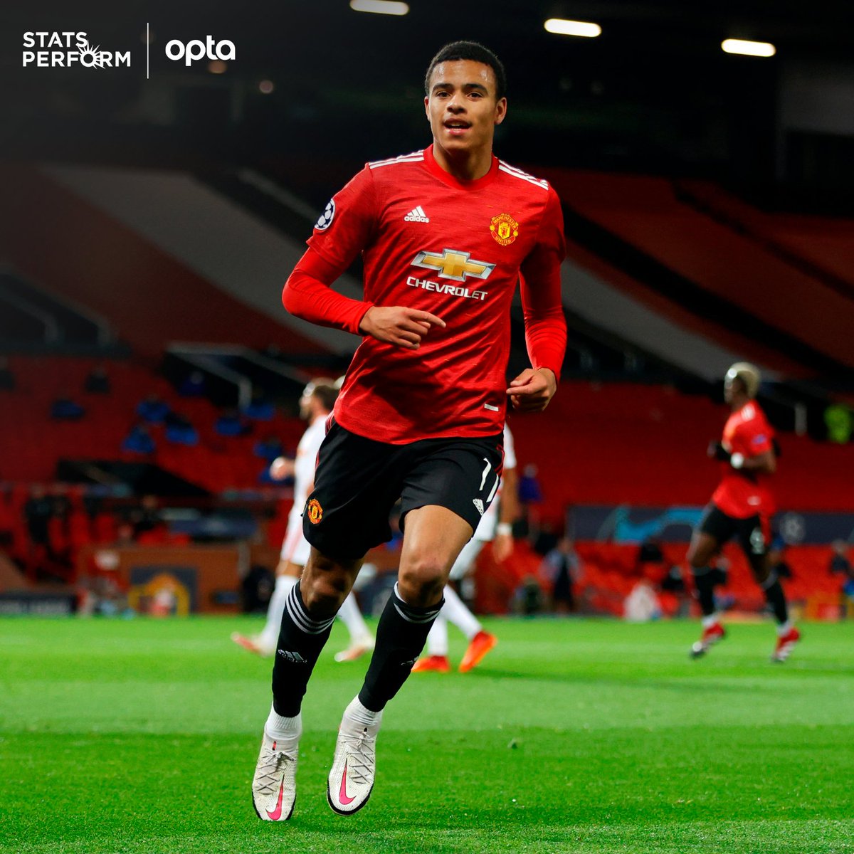 虎!格林伍德首脚欧冠射门就进球,曼联队史第二年轻