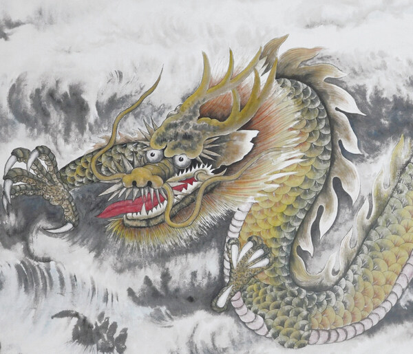 孟祥军《龙的传人》六尺整张工笔