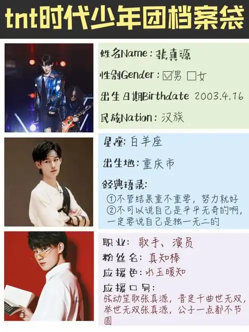 爆米花女孩73必备的tnt时代少年团档案