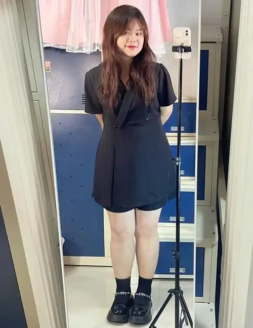170斤梨形胖mm正式又休闲的套装