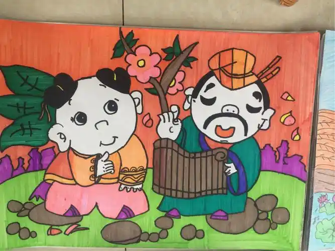 对全校少先队员进行国学教育,在各中队开展以古诗文为主题的绘画活动