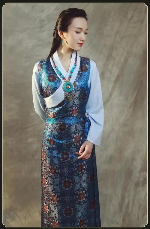 藏式服装藏族女西藏服民族风两件装拉萨服锅庄博拉藏