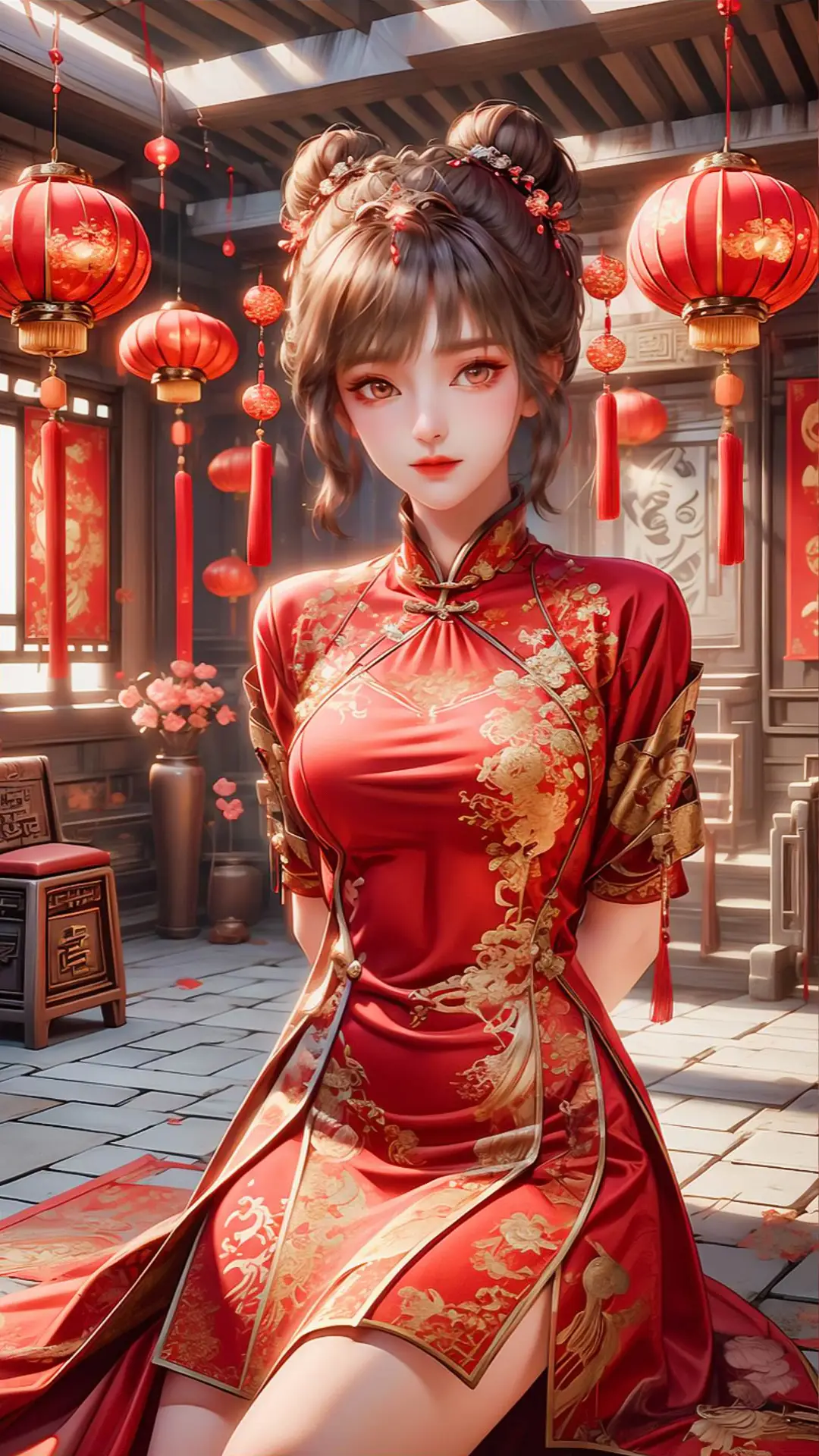 《斗罗大陆》动漫贺图ai高清手机壁纸:龙年到来,祝福满满