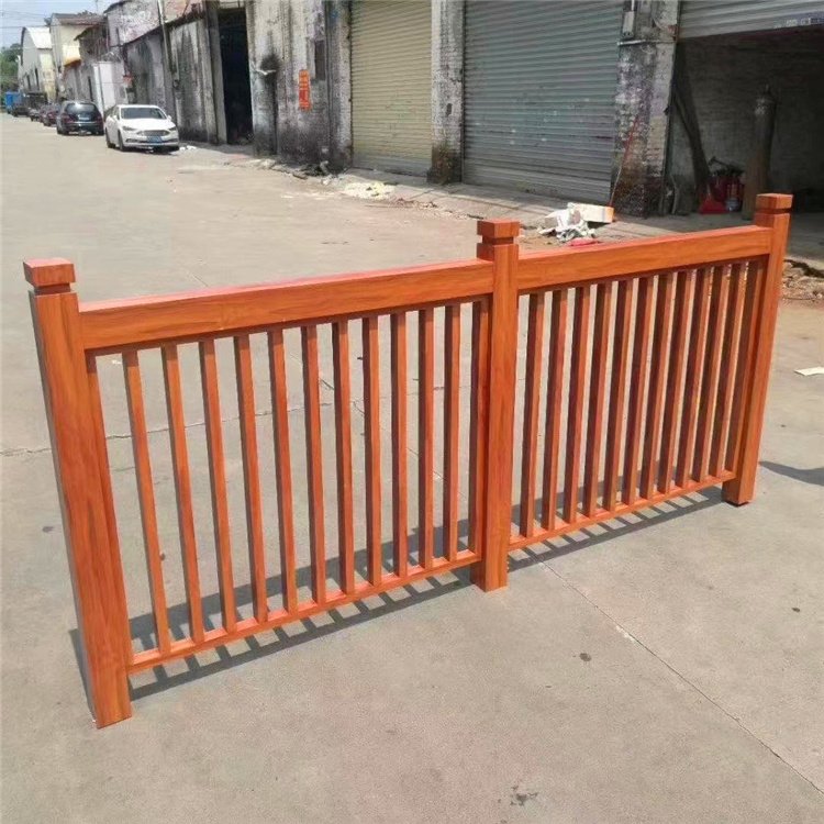 德普龙铝合金围栏仿古木纹铝护栏栏杆铝花格