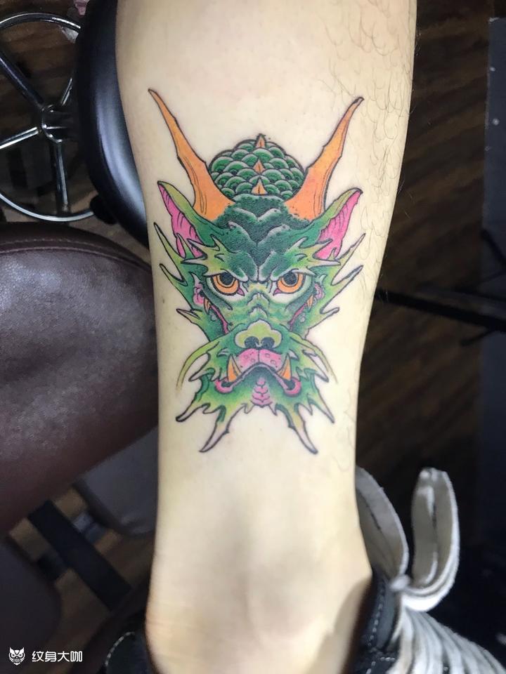 龙头_纹身图案手稿图片_v的纹身作品集