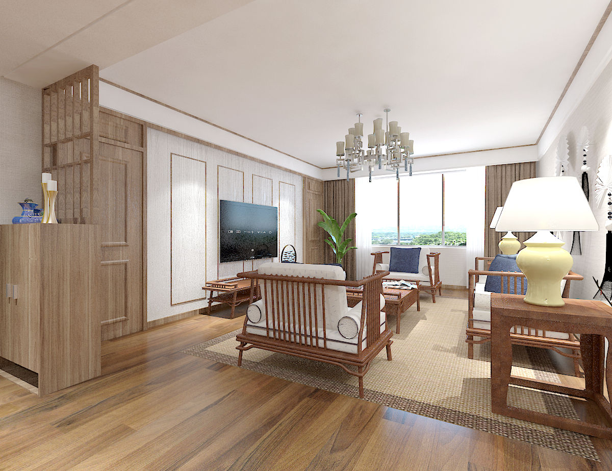 现代简约风格客厅效果图案例_2022装修效果图-齐家网装修图片频道