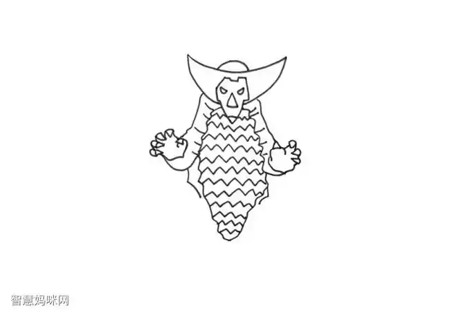 怪兽哥莫拉怎么画-图2