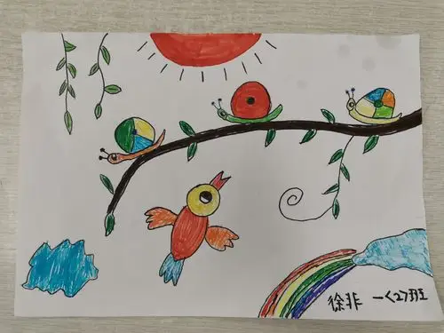 山口镇小学一(2)班绘画作品展示