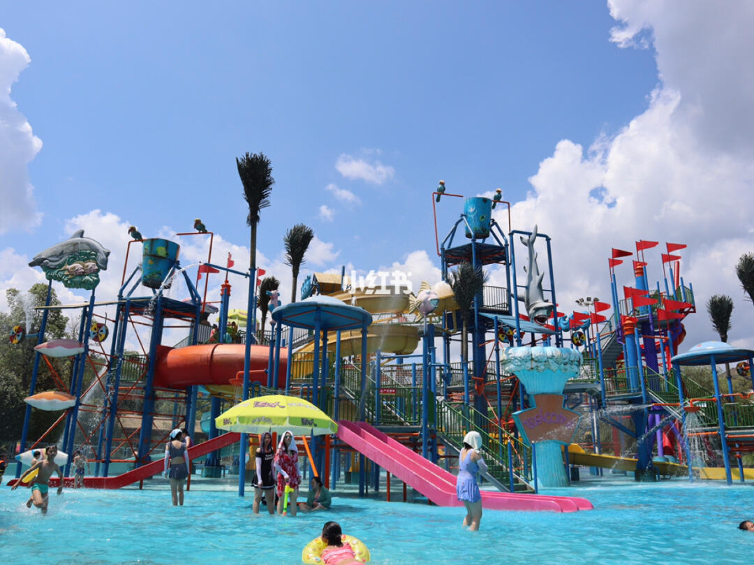 江西宜春网红地天沐梦幻水城_水上乐园_防晒_明月千古情自由行热门