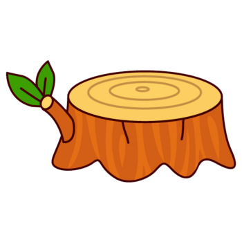 卡通树桩