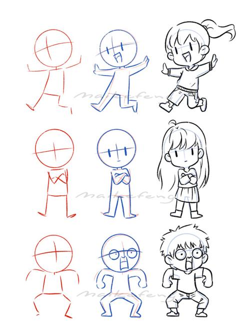 q版人物简笔画教程