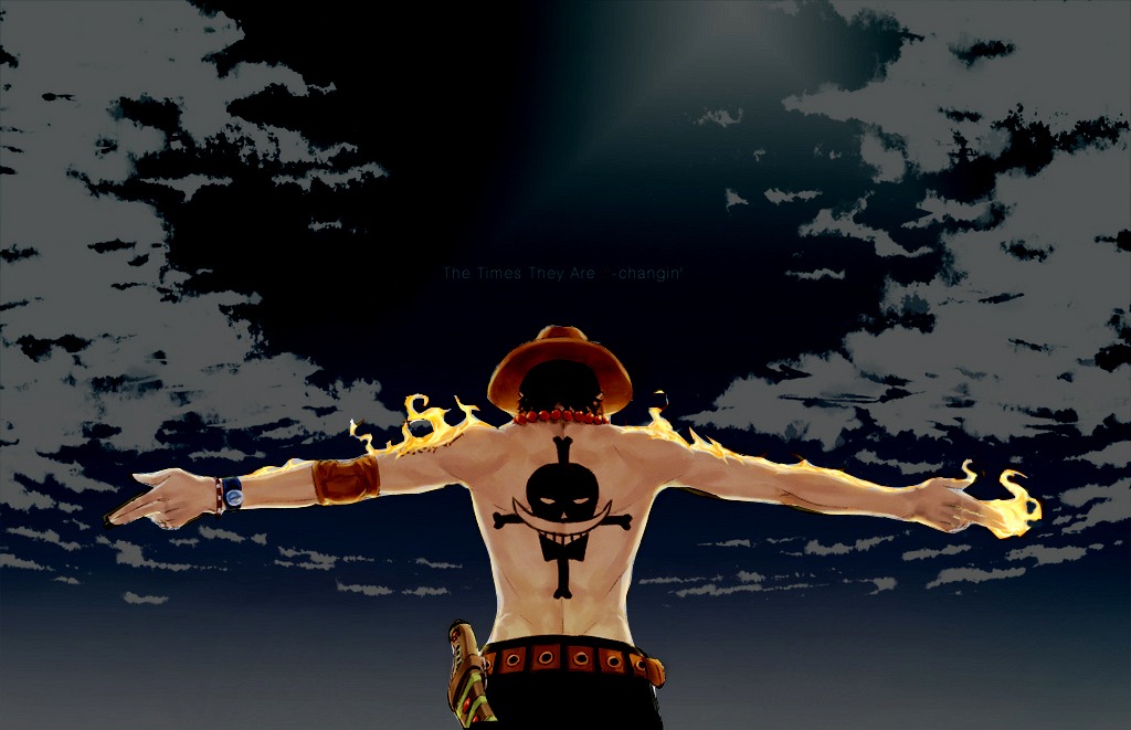 2 2013-09-06 求海贼王艾斯背影的高清壁纸,背景是天空 然后是背影