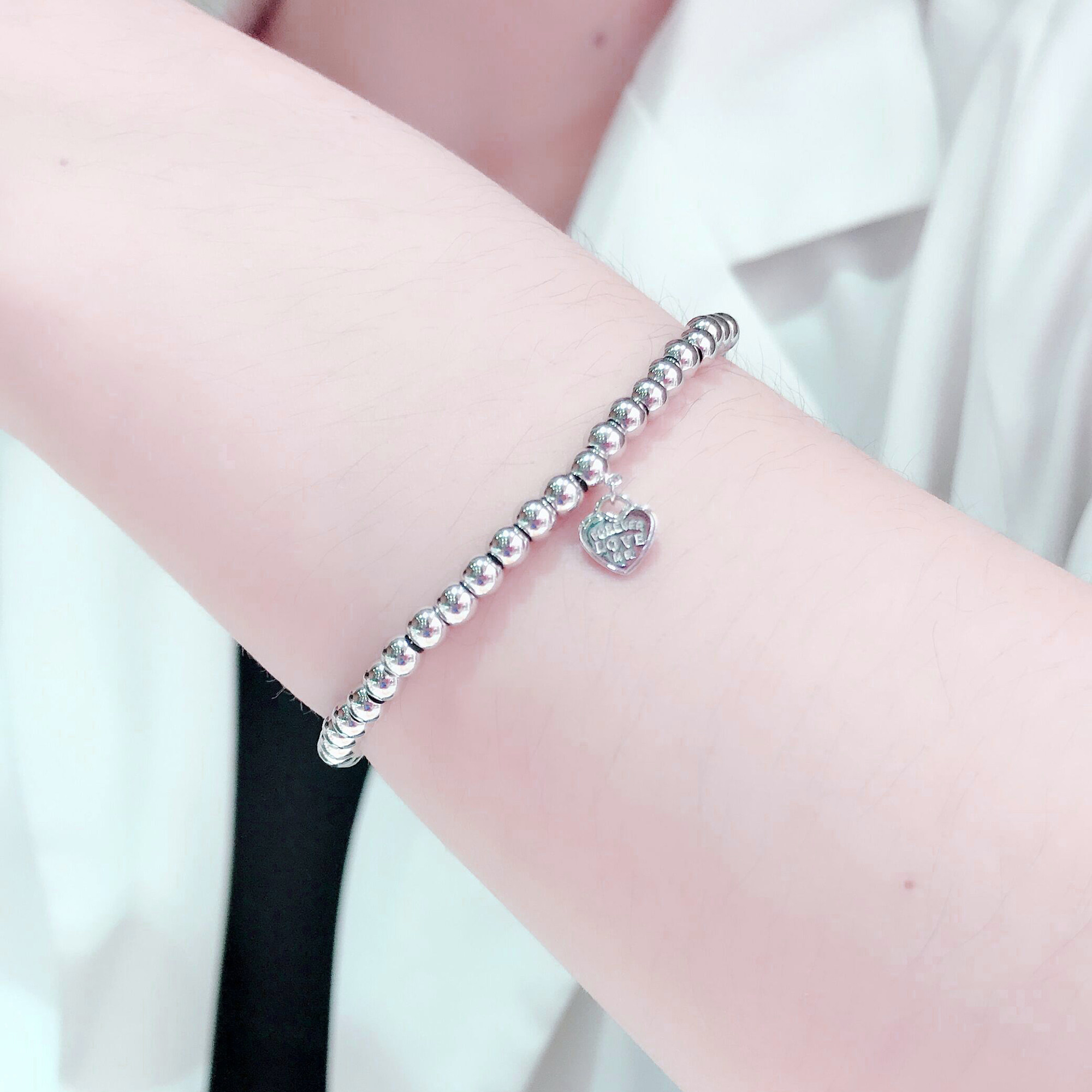 手链鸡心白金金光女士白金光pt950正品女款铂金手饰