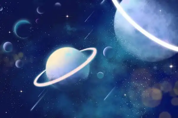 宇宙星空插画卡通星空jpg素材【卡通】宇宙星空插画星地球空星空背景