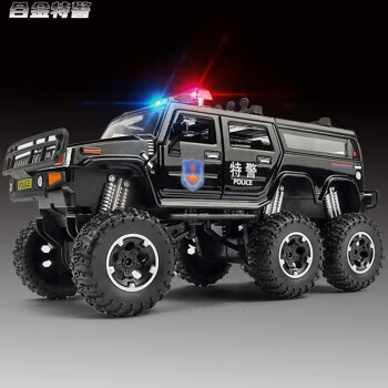 喏雅珘汽车模型警车宝宝玩具车越野车小汽车合金越野车警车玩具特警