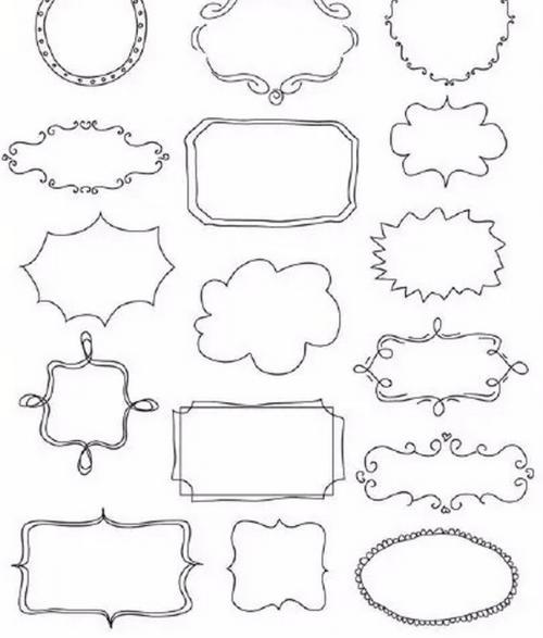 圆形手抄报边框简笔画 简笔画图片大全-蒲城教育文学网