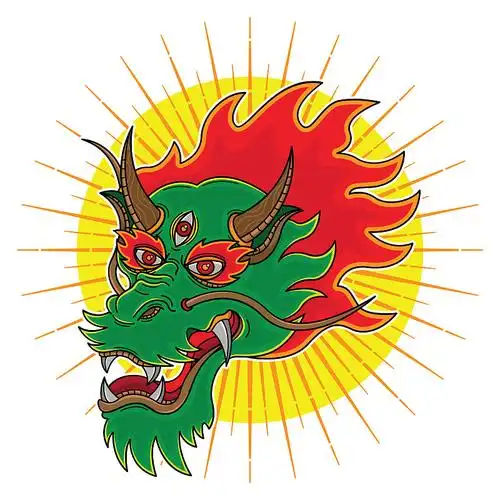 中国龙头红图片素材