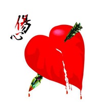 刀插心痛滴血图片大全 心在滴血的伤感图片_微信头像图片大全