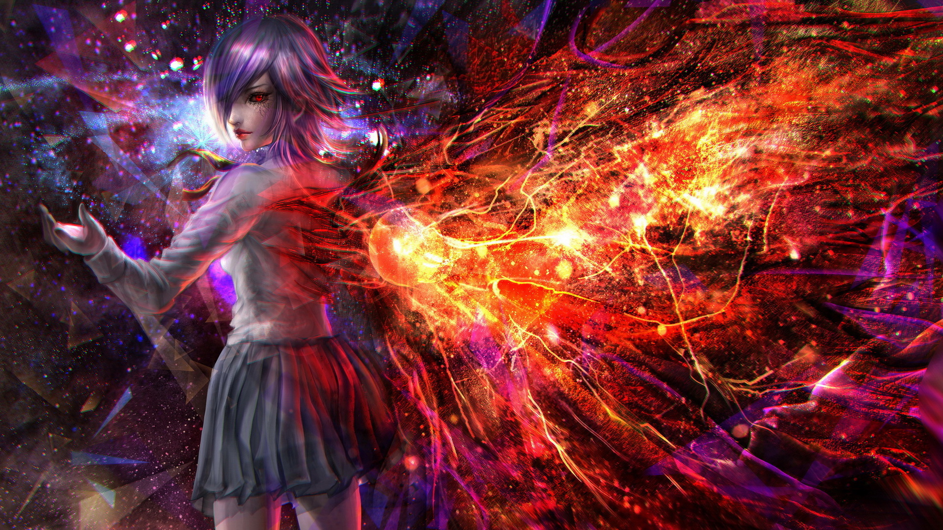 精美3d东京喰种雾岛董香同人电脑桌面壁纸