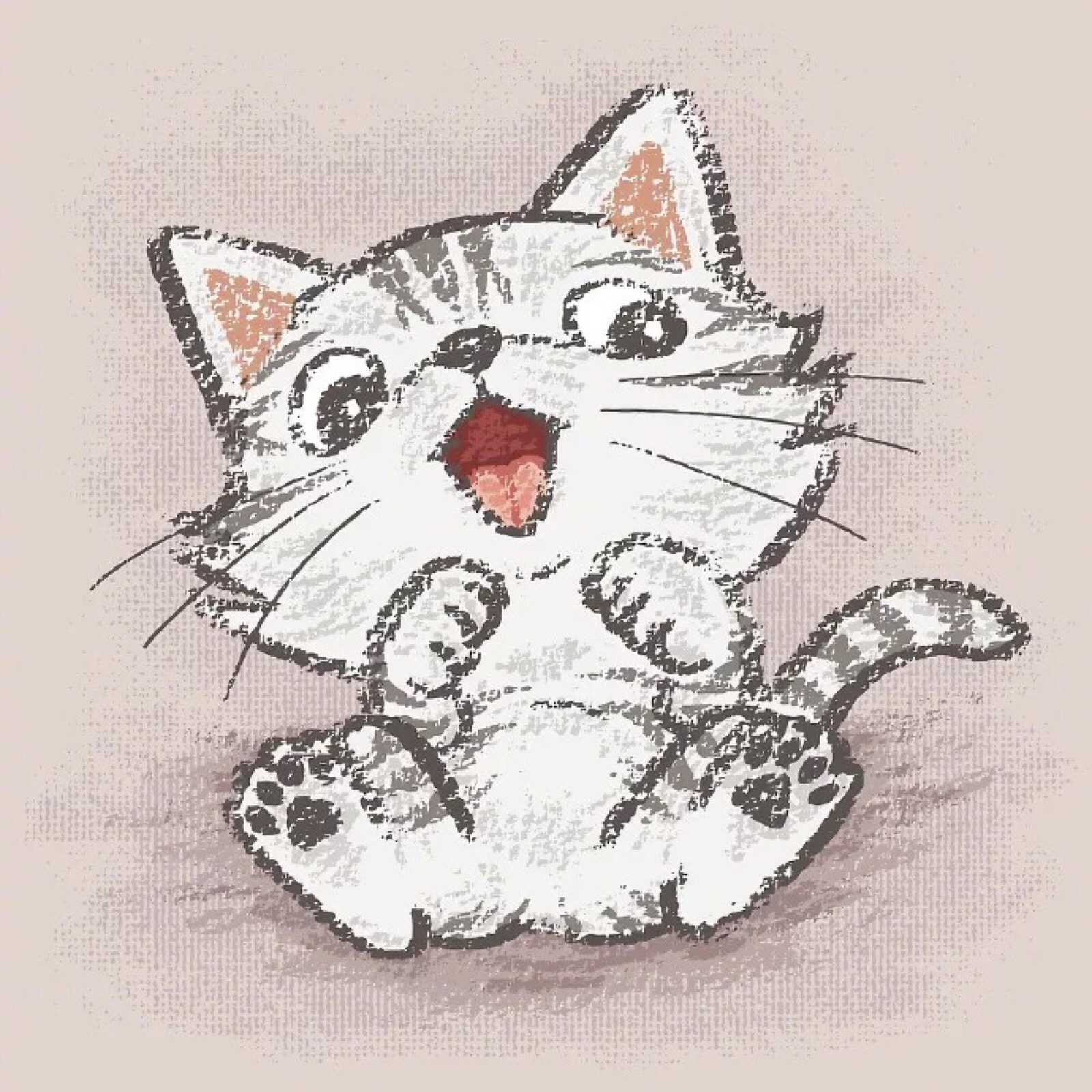 可爱的小动物手绘插画