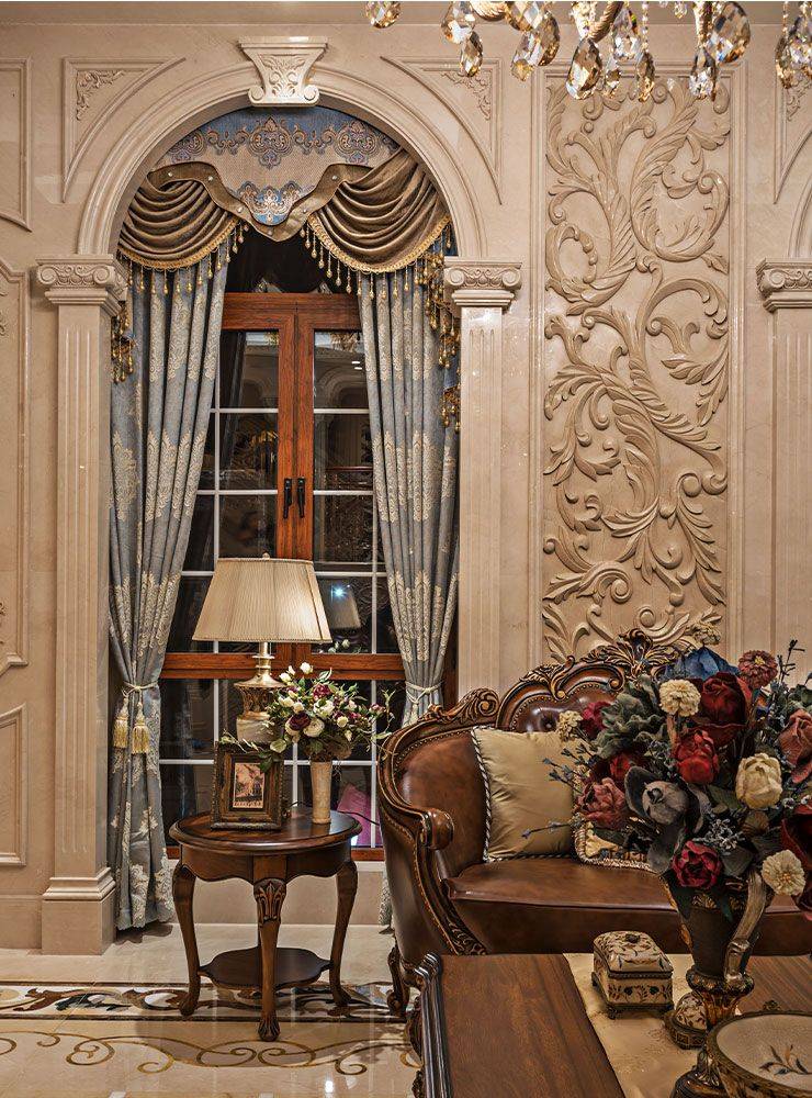 浦东金大元御珑宫廷600平美式风格别墅装修效果图