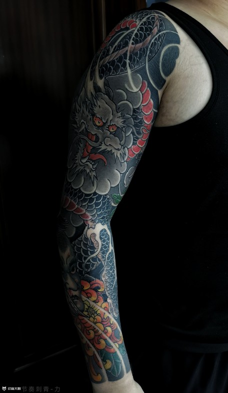 龙手臂纹身图案大全 - 纹身大咖
