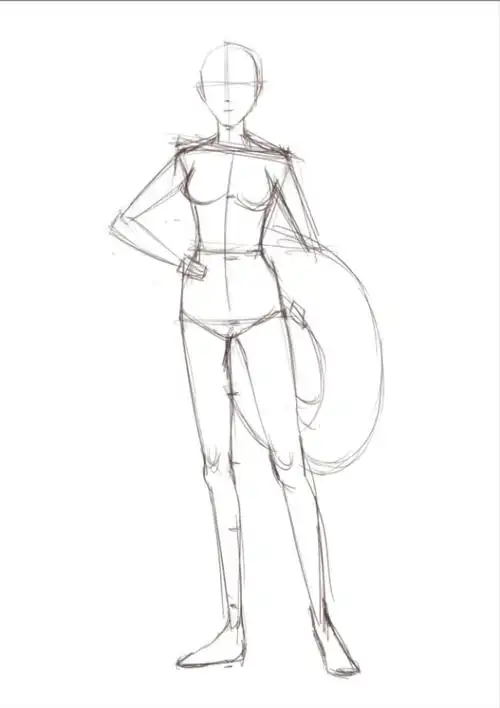 练习丨泳装二次元御姐(含过程)_第2张图片