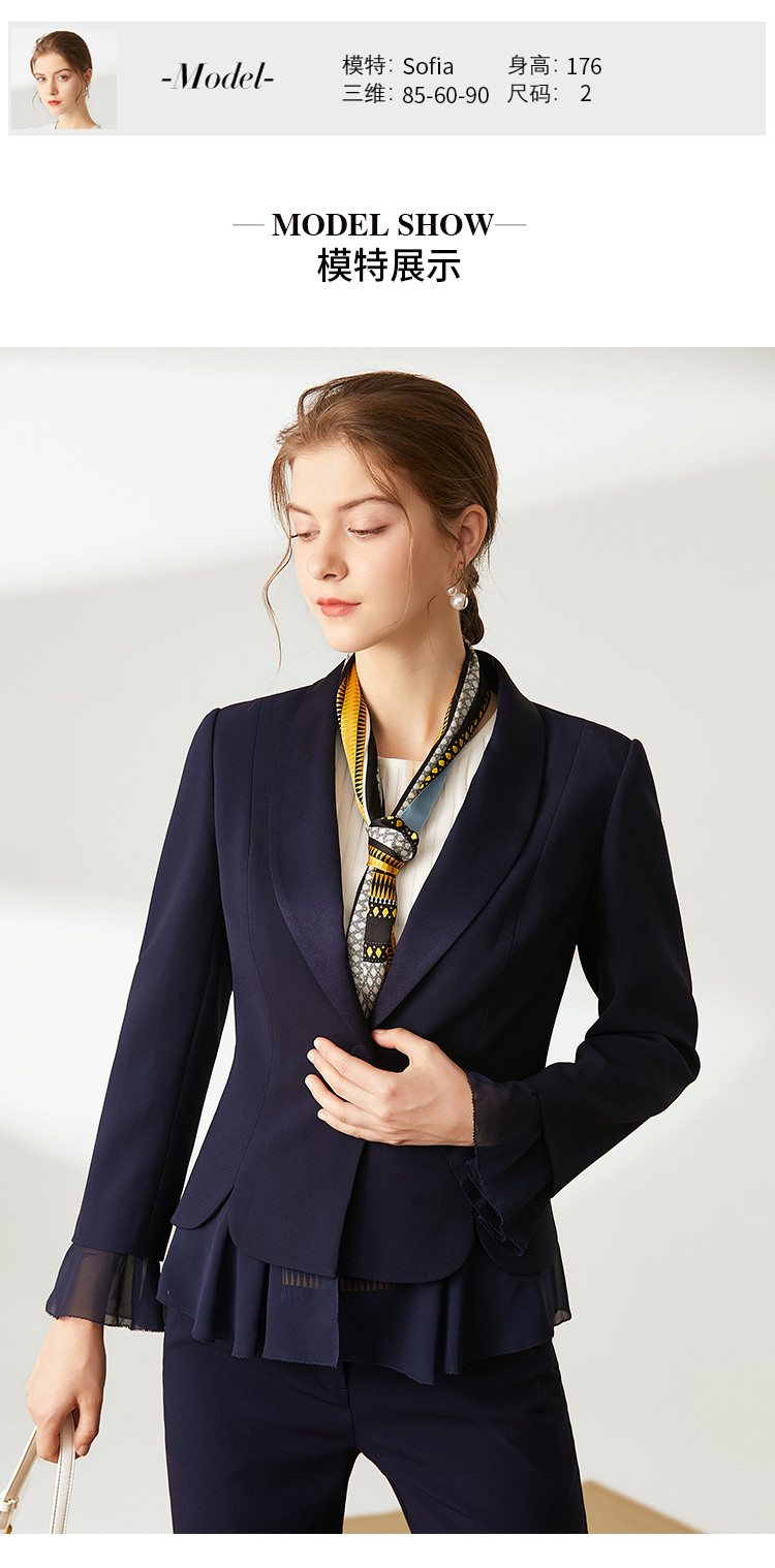 专柜同款商务风西装小外套(附丝巾)