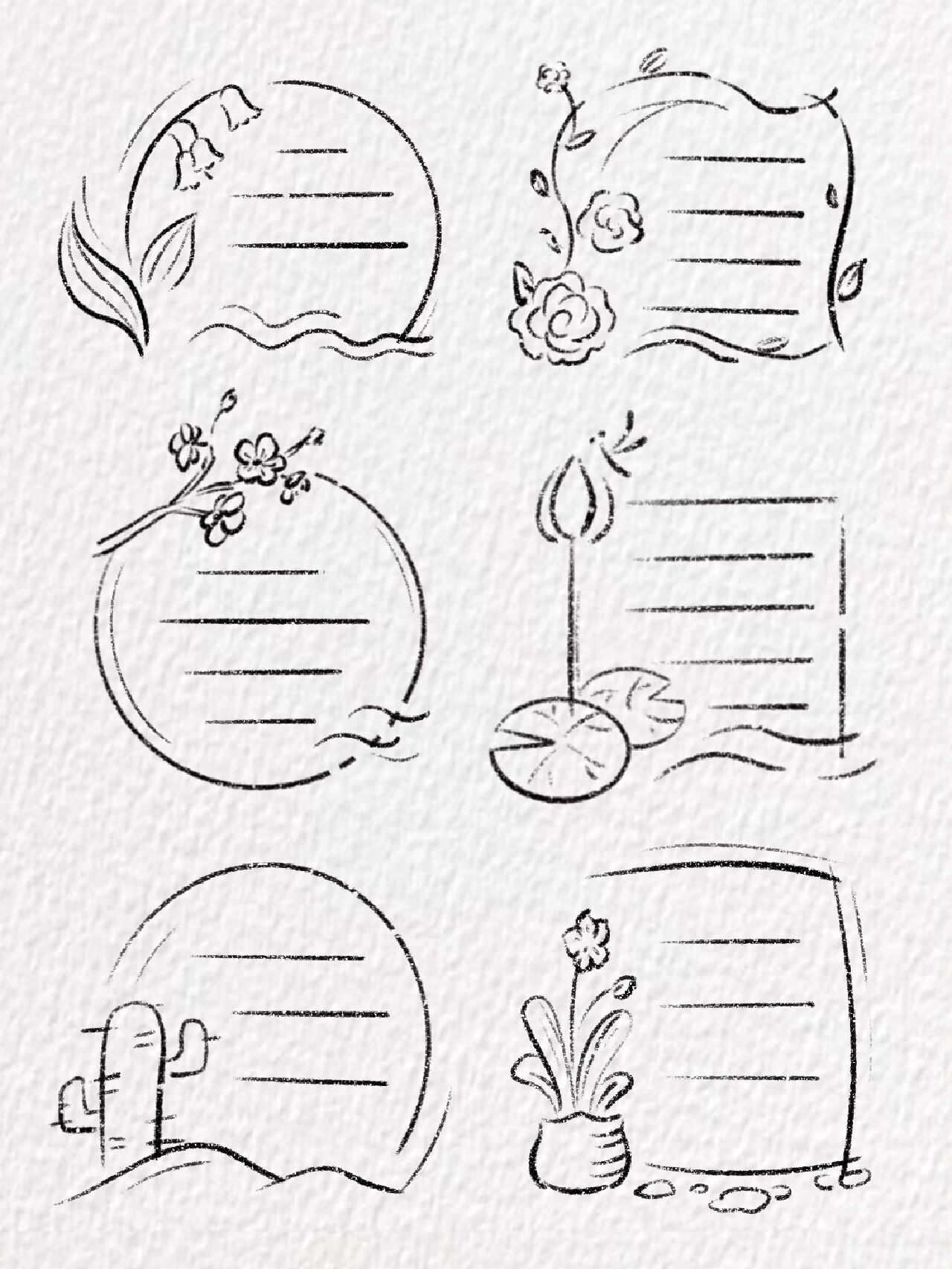 花花94组成的边框 手抄报,手帐都可以用起来哦 软件:procreate 笔刷