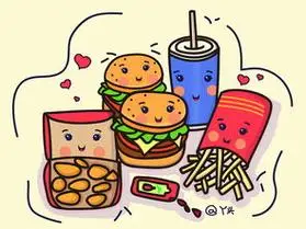 汉堡薯条简笔画汉堡薯条简笔画图片大全集