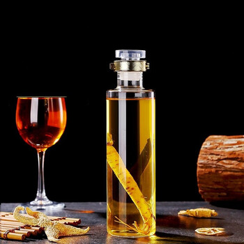 斯宝路泡酒瓶高硼硅泡酒装酒容器小酒瓶空酒瓶玻璃酒瓶子 1斤装1个(无