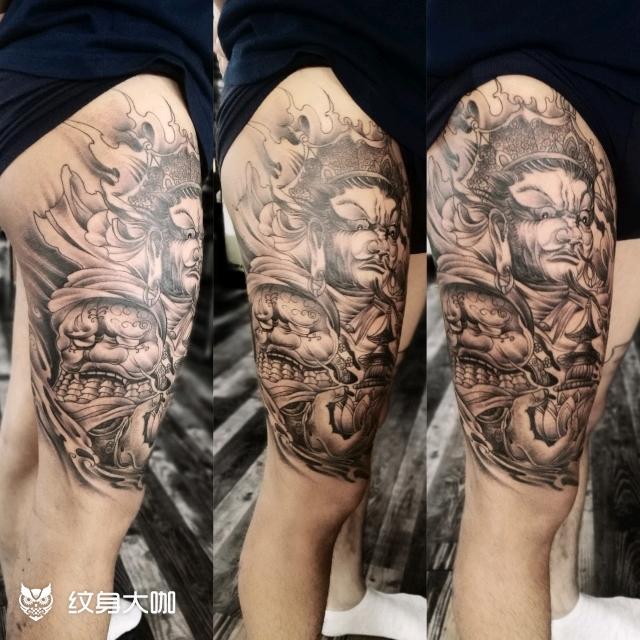 托塔天王_纹身图案手稿图片_老赵的纹身作品集