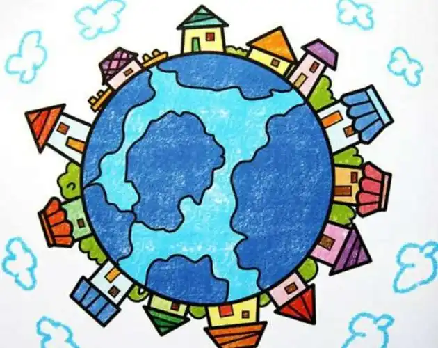 画地球简笔画 画地球简笔画图片大全