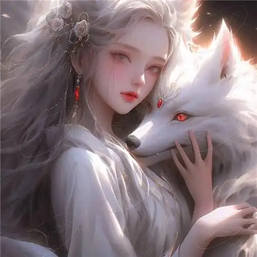 九尾狐动漫头像女生高清图片