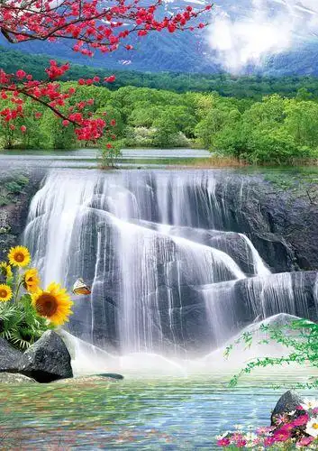 大自然最漂亮的山水画 大自然最漂亮的山水画简笔画