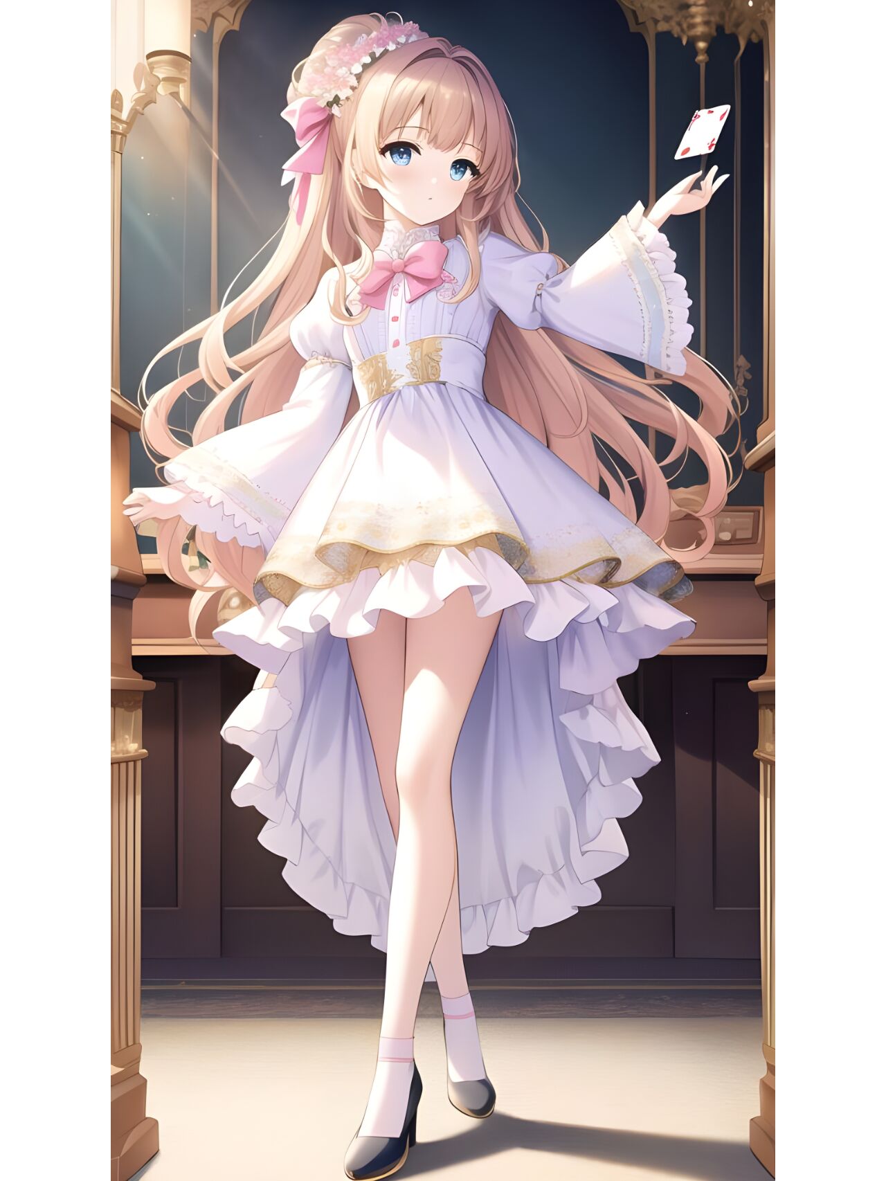 爱丽丝连衣长裙优雅女孩,动漫二次元绘画