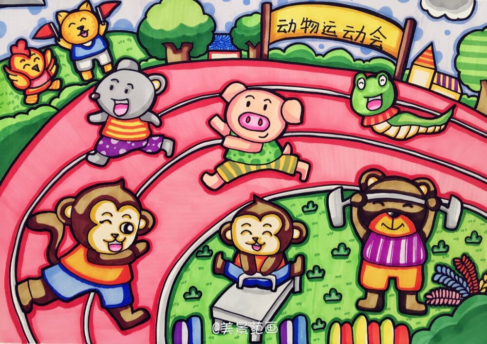 儿童卡通画示范画