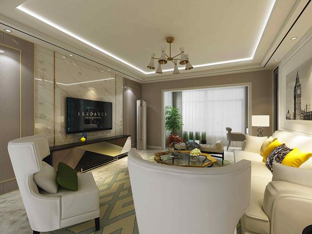 三室装修效果图-锦绣半岛 162平米 现代轻奢风格效果图