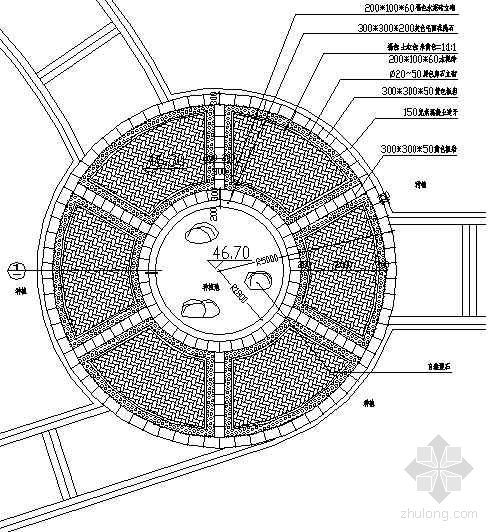 分享圆形广场铺装详图资料下载