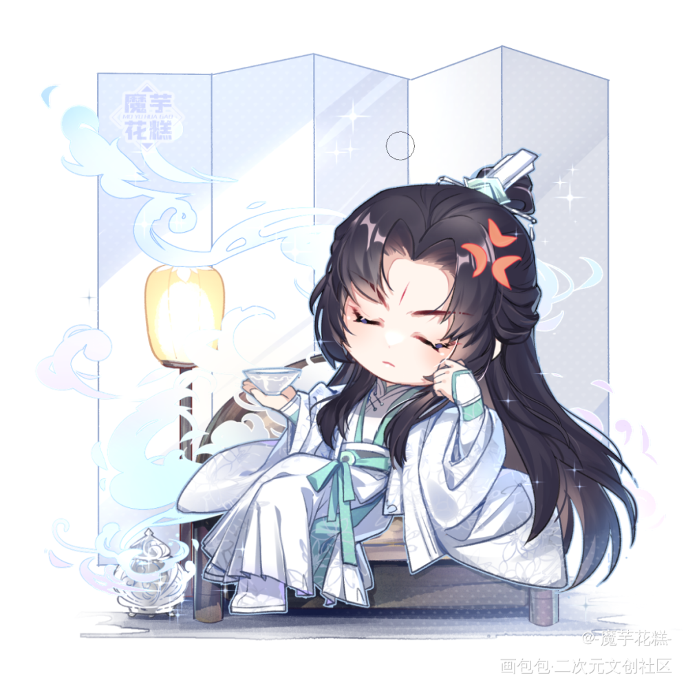 六爻严争鸣q版插画同人绘画作品