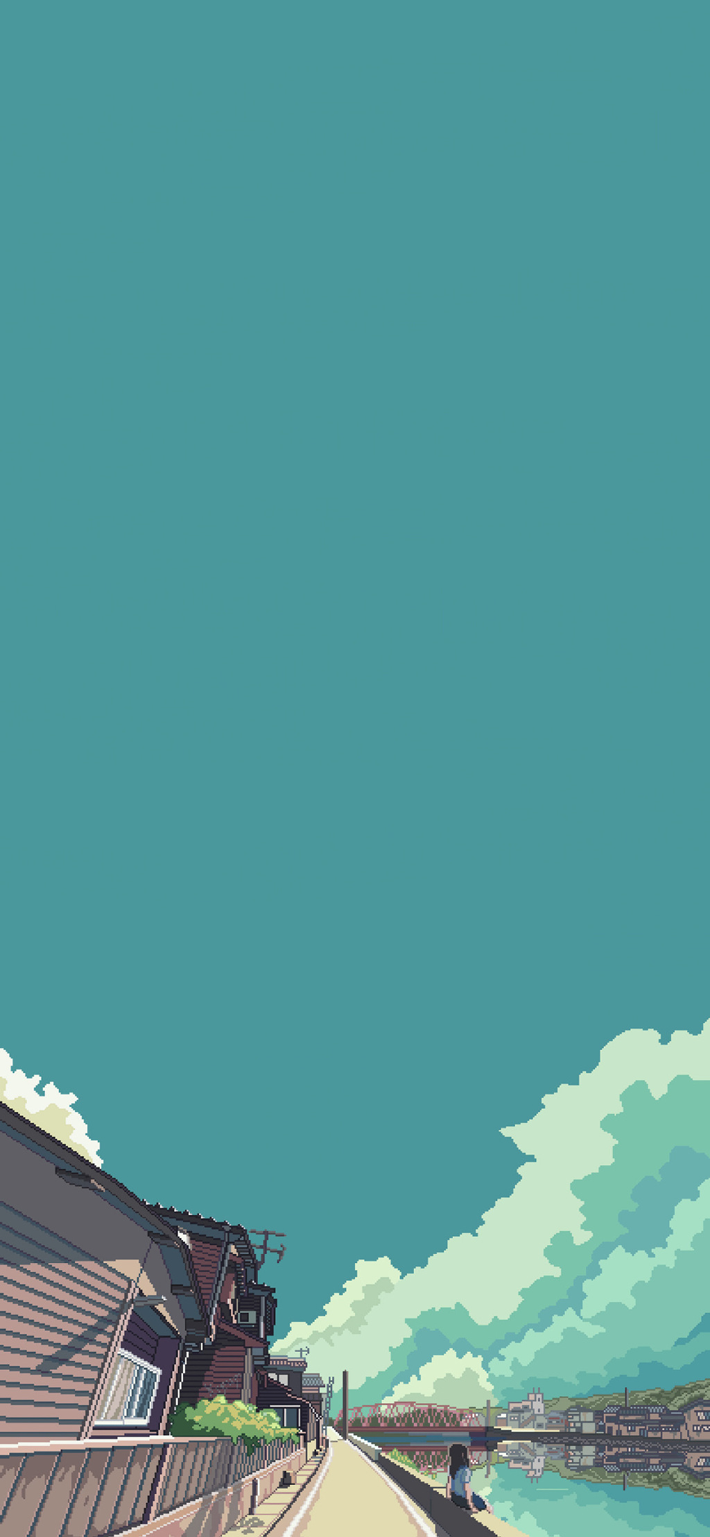 像素风日式风景高清手机壁纸