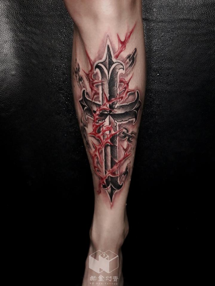 十字架_纹身图案手稿图片_小涛的纹身作品集